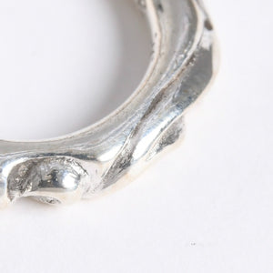 極美品 CHROME HEARTS クロムハーツ SCROLL BAND RING スクロール バンド リング 重量約8.87g サイズ9号 シルバー925 中古 4a007954