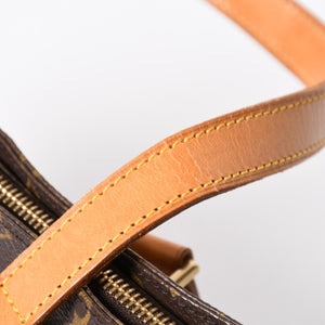 LOUIS VUITTON ルイヴィトン ハンドバッグ カバピアノ モノグラム ゴールド金具 M51148 PVC ヌメ革 美品 中古 4a007888