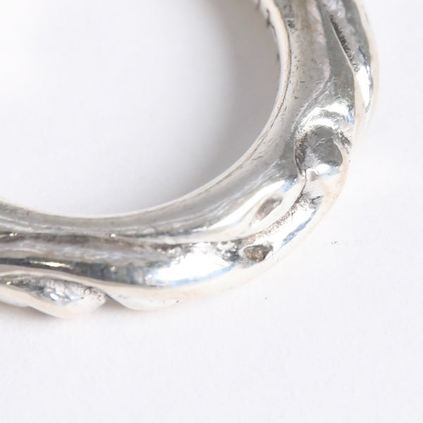極美品 CHROME HEARTS クロムハーツ SCROLL BAND RING スクロール バンド リング 重量約8.87g サイズ9号 シルバー925 中古 4a007954