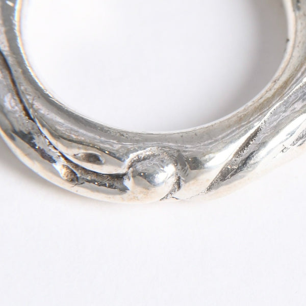 極美品 CHROME HEARTS クロムハーツ SCROLL BAND RING スクロール バンド リング 重量約8.87g サイズ9号 シルバー925 中古 4a007954