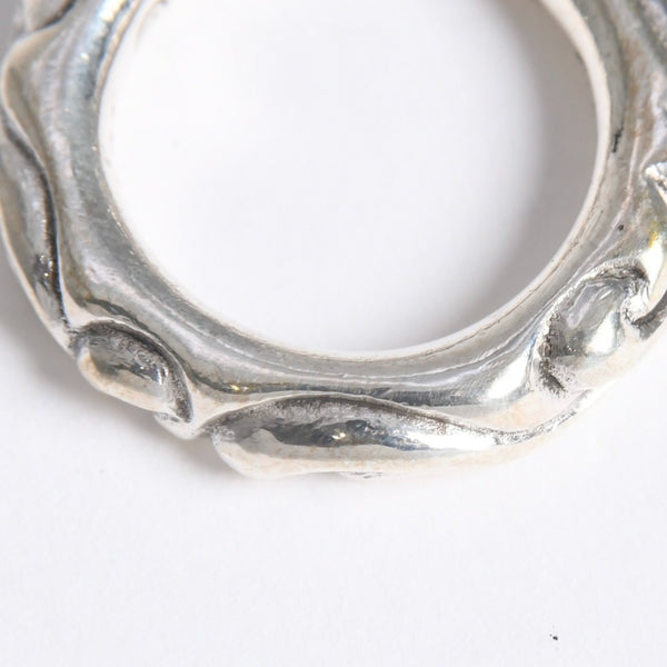 極美品 CHROME HEARTS クロムハーツ SCROLL BAND RING スクロール バンド リング 重量約8.87g サイズ9号 シルバー925 中古 4a007954