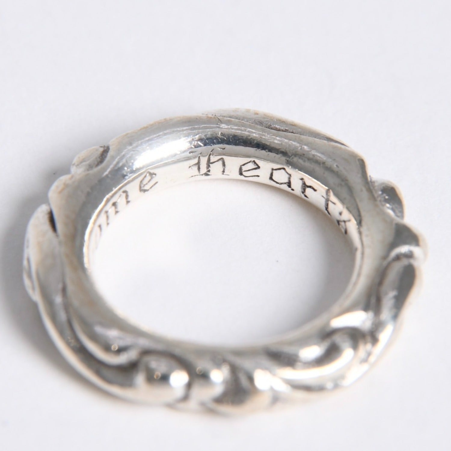 極美品 CHROME HEARTS クロムハーツ SCROLL BAND RING スクロール