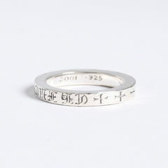 極美品 CHROME HEARTS クロムハーツ 3mm SPACER FUCK YOU 3mm スペーサーリング 重量約6.53g サイズ17.5号 シルバー925 中古 4a007950
