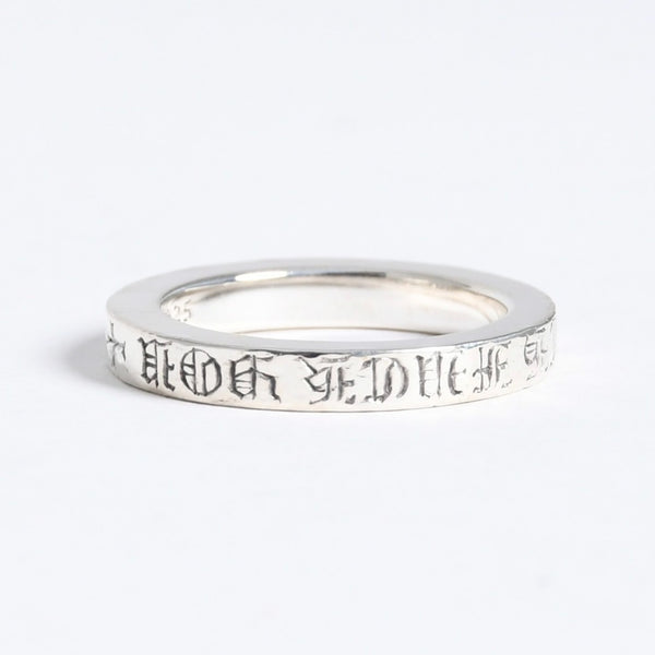 極美品 CHROME HEARTS クロムハーツ 3mm SPACER FUCK YOU 3mm スペーサーリング 重量約6.53g サイズ17.5号 シルバー925 中古 4a007950