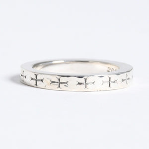 極美品 CHROME HEARTS クロムハーツ 3mm SPACER FUCK YOU 3mm スペーサーリング 重量約6.53g サイズ17.5号 シルバー925 中古 4a007950