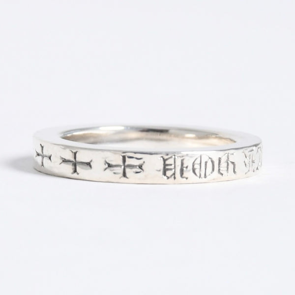 極美品 CHROME HEARTS クロムハーツ 3mm SPACER FUCK YOU 3mm スペーサーリング 重量約6.53g サイズ17.5号 シルバー925 中古 4a007950