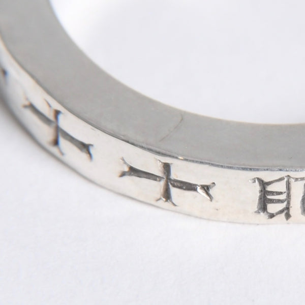 極美品 CHROME HEARTS クロムハーツ 3mm SPACER FUCK YOU 3mm スペーサーリング 重量約6.53g サイズ17.5号 シルバー925 中古 4a007950