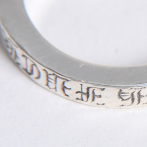 極美品 CHROME HEARTS クロムハーツ 3mm SPACER FUCK YOU 3mm スペーサーリング 重量約6.53g サイズ17.5号 シルバー925 中古 4a007950