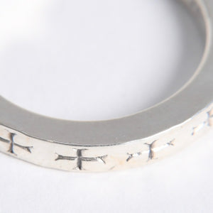 極美品 CHROME HEARTS クロムハーツ 3mm SPACER FUCK YOU 3mm スペーサーリング 重量約6.53g サイズ17.5号 シルバー925 中古 4a007950