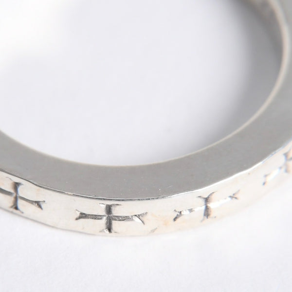 極美品 CHROME HEARTS クロムハーツ 3mm SPACER FUCK YOU 3mm スペーサーリング 重量約6.53g サイズ17.5号 シルバー925 中古 4a007950