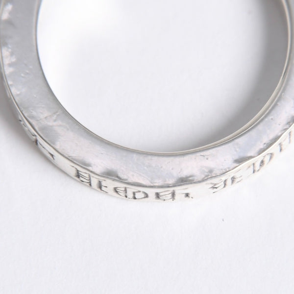 極美品 CHROME HEARTS クロムハーツ 3mm SPACER FUCK YOU 3mm スペーサーリング 重量約6.53g サイズ17.5号 シルバー925 中古 4a007950