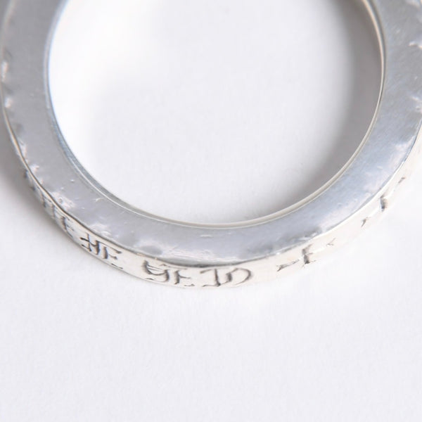 極美品 CHROME HEARTS クロムハーツ 3mm SPACER FUCK YOU 3mm スペーサーリング 重量約6.53g サイズ17.5号 シルバー925 中古 4a007950