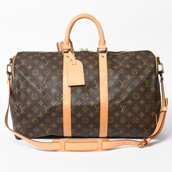 極美品 LOUIS VUITTON ルイヴィトン ボストンバッグ キーポルバンドリエール45 モノグラム M41418 ブラウン ゴールド金具 中古 4a008260