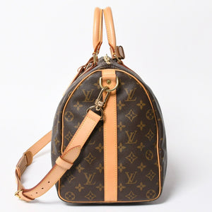 極美品 LOUIS VUITTON ルイヴィトン ボストンバッグ キーポルバンドリエール45 モノグラム M41418 ブラウン ゴールド金具 中古 4a008260
