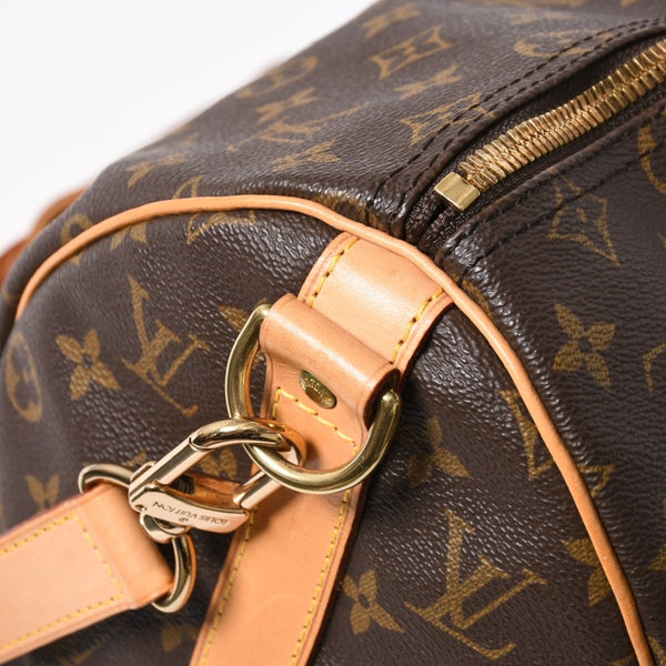 極美品 LOUIS VUITTON ルイヴィトン ボストンバッグ キーポルバンドリエール45 モノグラム M41418 ブラウン ゴールド金具 中古 4a008260