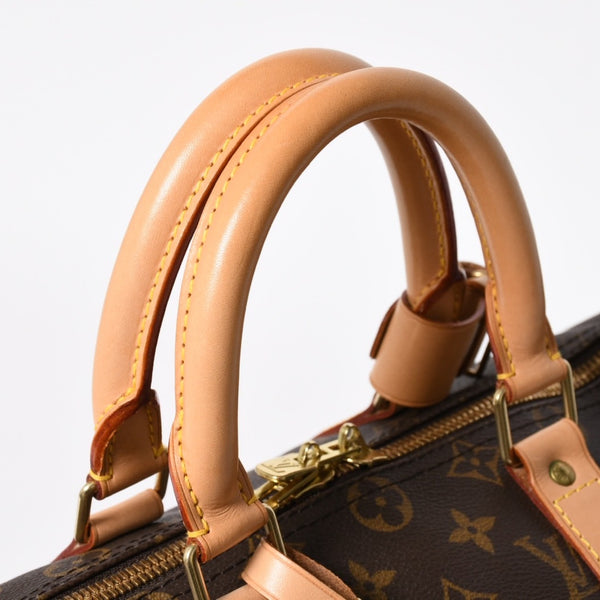極美品 LOUIS VUITTON ルイヴィトン ボストンバッグ キーポルバンドリエール45 モノグラム M41418 ブラウン ゴールド金具 中古 4a008260