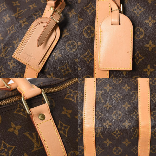 極美品 LOUIS VUITTON ルイヴィトン ボストンバッグ キーポルバンドリエール45 モノグラム M41418 ブラウン ゴールド金具 中古 4a008260