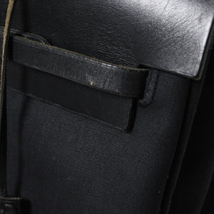 HERMES エルメス エールバッグMM 2WAY ショルダーバッグ ハンドバッグ □C刻印 トワル カーフレザー ブラック シルバー金具 美品 中古 4a007885