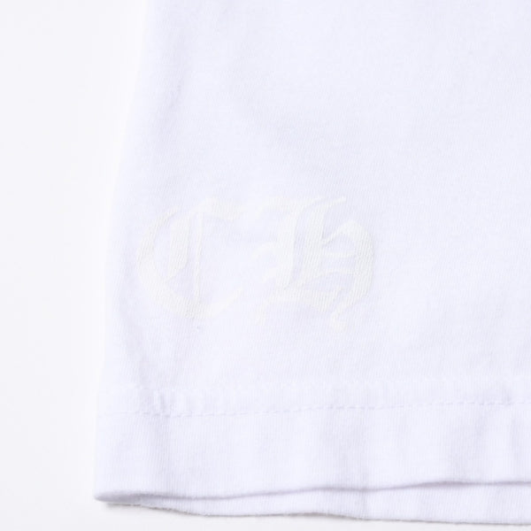 新品未使用 CHROME HEARTS クロムハーツ 香港限定 ホースシュー フローラル ロングスリーブTシャツ Lサイズ ホワイト フローラルクロス 中古 4a007896