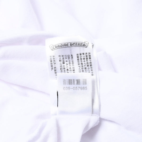 新品未使用 CHROME HEARTS クロムハーツ 香港限定 ホースシュー フローラル ロングスリーブTシャツ Lサイズ ホワイト フローラルクロス 中古 4a007896