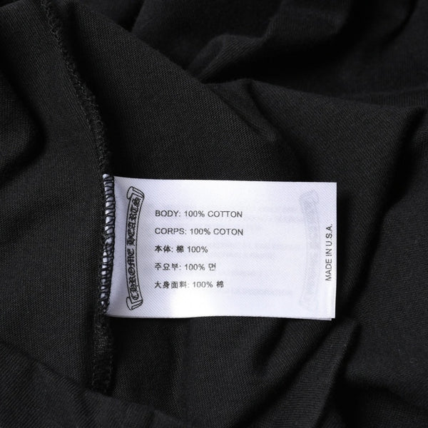 新品同様 CHROME HEARTS クロムハーツ NEW YORK限定 ホースシュー フローラル ロングスリーブTシャツ Lサイズ ブラック スクロールラベル フローラルクロス 中古 4a007897