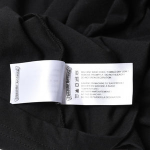新品同様 CHROME HEARTS クロムハーツ NEW YORK限定 ホースシュー フローラル ロングスリーブTシャツ Lサイズ ブラック スクロールラベル フローラルクロス 中古 4a007897