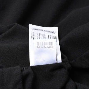 新品同様 CHROME HEARTS クロムハーツ NEW YORK限定 ホースシュー フローラル ロングスリーブTシャツ Lサイズ ブラック スクロールラベル フローラルクロス 中古 4a007897