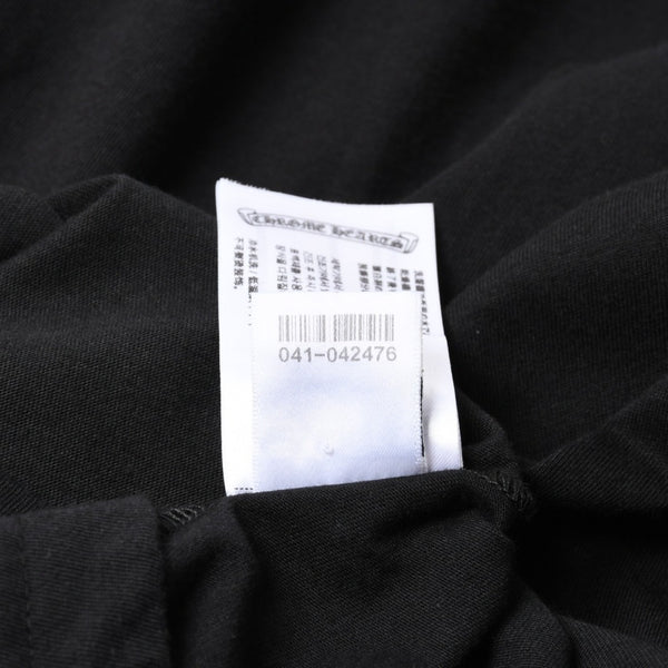 新品同様 CHROME HEARTS クロムハーツ NEW YORK限定 ホースシュー フローラル ロングスリーブTシャツ Lサイズ ブラック スクロールラベル フローラルクロス 中古 4a007897