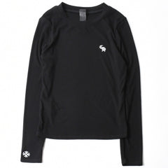 新品未使用 クロムハーツ Y NOT CH PLUS ENBROIDERY T- Shirt 長袖シャツ ロンT CHプラス CHロゴ レーヨン ポリウレタン ブラック 中古 4a008128