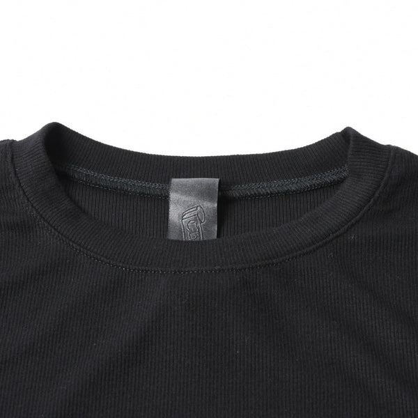 新品未使用 クロムハーツ Y NOT CH PLUS ENBROIDERY T- Shirt 長袖シャツ ロンT CHプラス CHロゴ レーヨン ポリウレタン ブラック 中古 4a008128