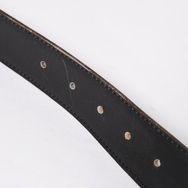 HERMES Hermes Touareg Belt Leather Silver 925 Black Silver Metal Fittings Size 95cm Good Condition Used 4a007912