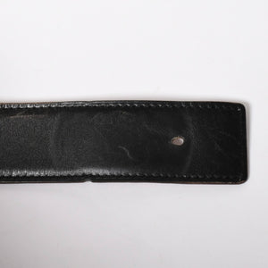HERMES Hermes Touareg Belt Leather Silver 925 Black Silver Metal Fittings Size 95cm Good Condition Used 4a007912