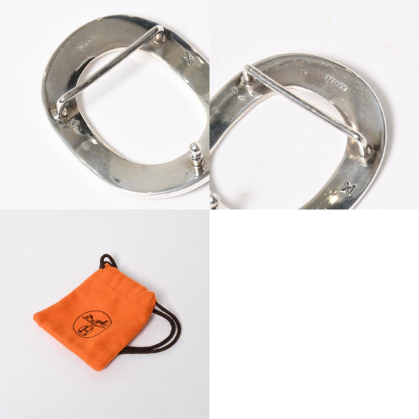 HERMES Hermes Touareg Belt Leather Silver 925 Black Silver Metal Fittings Size 95cm Good Condition Used 4a007912