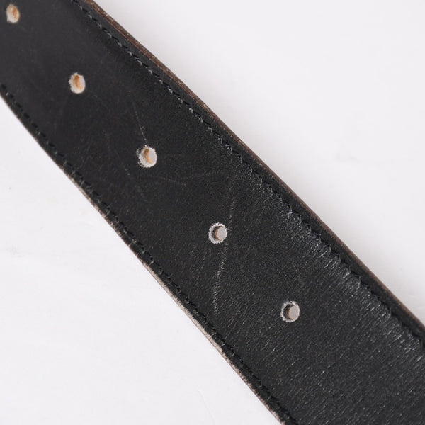 HERMES Hermes Touareg Belt Leather Silver 925 Black Silver Metal Fittings Size 95cm Good Condition Used 4a007912