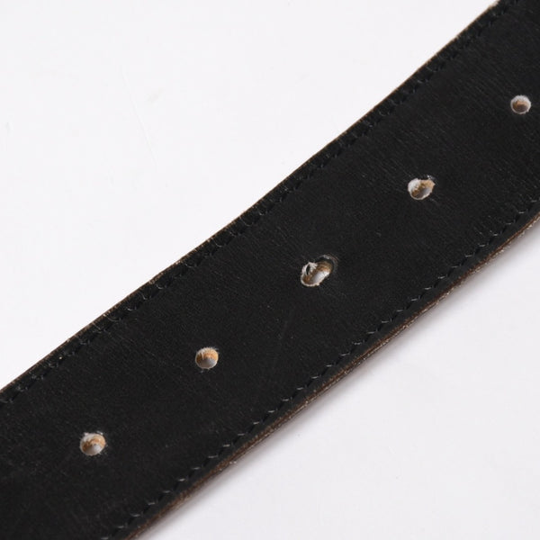 HERMES Hermes Touareg Belt Leather Silver 925 Black Silver Metal Fittings Size 95cm Good Condition Used 4a007912