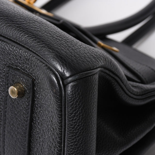 極美品 HERMES エルメス ショルダーバーキン トリヨンクレマンス ◻︎M刻 ゴルチェ期 ブラック ゴールド金具 中古 4a007919