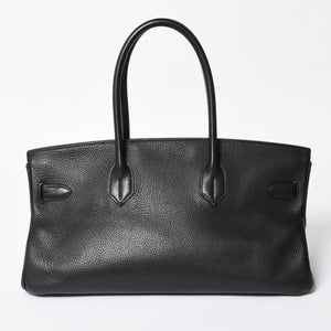極美品 HERMES エルメス ショルダーバーキン トリヨンクレマンス ◻︎M刻 ゴルチェ期 ブラック ゴールド金具 中古 4a007919