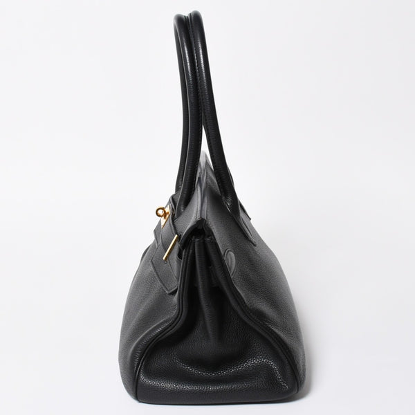 極美品 HERMES エルメス ショルダーバーキン トリヨンクレマンス ◻︎M刻 ゴルチェ期 ブラック ゴールド金具 中古 4a007919
