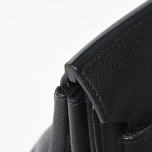極美品 HERMES エルメス ショルダーバーキン トリヨンクレマンス ◻︎M刻 ゴルチェ期 ブラック ゴールド金具 中古 4a007919