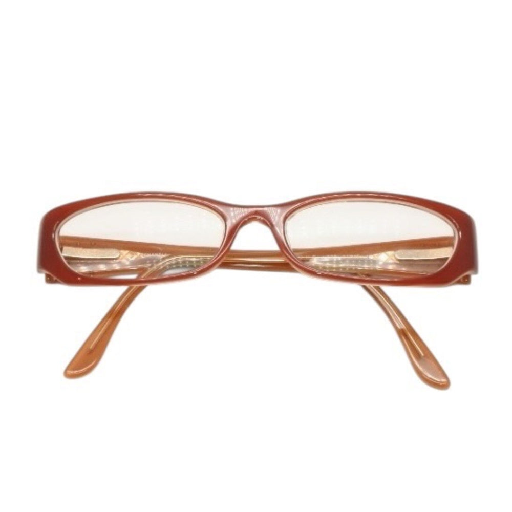 極美品 CHANEL シャネル 伊達メガネ アイウェア 3129-H-B c.833 サイズ51□16 135 ココマーク ラインストーン ブラウン 中古 4a000793