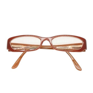 極美品 CHANEL シャネル 伊達メガネ アイウェア 3129-H-B c.833 サイズ51□16 135 ココマーク ラインストーン ブラウン 中古 4a000793