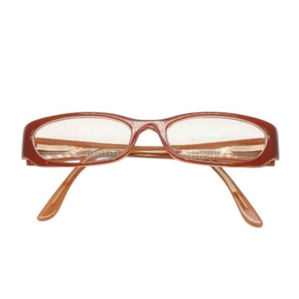 極美品 CHANEL シャネル 伊達メガネ アイウェア 3129-H-B c.833 サイズ51□16 135 ココマーク ラインストーン ブラウン 中古 4a000793