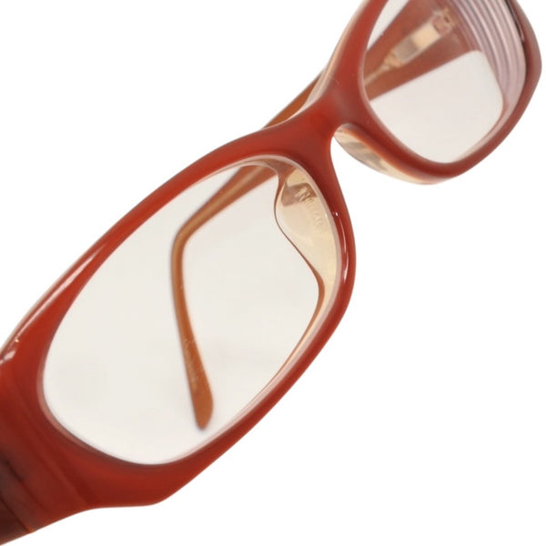 極美品 CHANEL シャネル 伊達メガネ アイウェア 3129-H-B c.833 サイズ51□16 135 ココマーク ラインストーン ブラウン 中古 4a000793