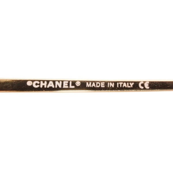 新品未使用 CHANEL シャネル リムレス サングラス アイウェア 4013 c.125/56 サイズ59□16 130 ココマーク オレンジ ゴールド 中古 4a000831