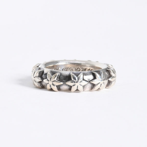 極美品 CHROME HEARTS クロムハーツ STAR BAND RING スター バンドリング 重量約10.39g サイズ9号 シルバー925 中古 4a007953