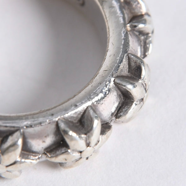 極美品 CHROME HEARTS クロムハーツ STAR BAND RING スター バンドリング 重量約10.39g サイズ9号 シルバー925 中古 4a007953