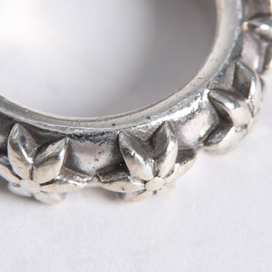 極美品 CHROME HEARTS クロムハーツ STAR BAND RING スター バンドリング 重量約10.39g サイズ9号 シルバー925 中古 4a007953