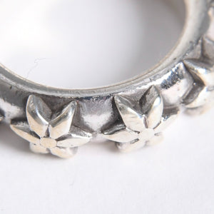 極美品 CHROME HEARTS クロムハーツ STAR BAND RING スター バンドリング 重量約10.39g サイズ9号 シルバー925 中古 4a007953