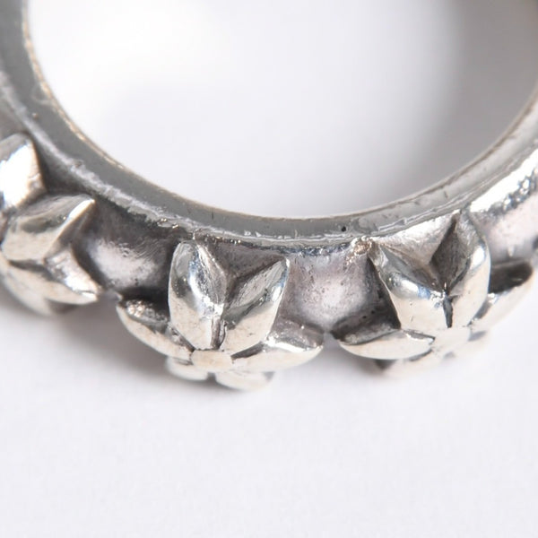 極美品 CHROME HEARTS クロムハーツ STAR BAND RING スター バンドリング 重量約10.39g サイズ9号 シルバー925 中古 4a007953