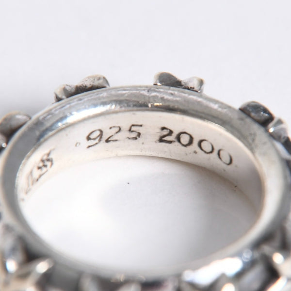 極美品 CHROME HEARTS クロムハーツ STAR BAND RING スター バンドリング 重量約10.39g サイズ9号 シルバー925 中古 4a007953